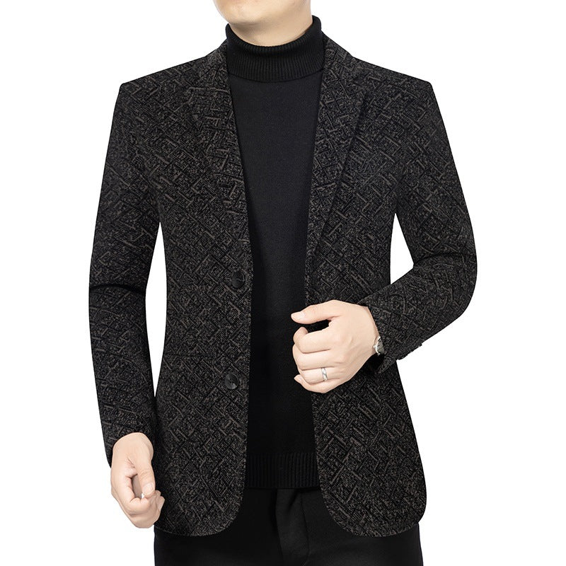 Herren Strukturierter Jersey-Sakko mit leichtem Innenfutter und schmaler Silhouette Drune