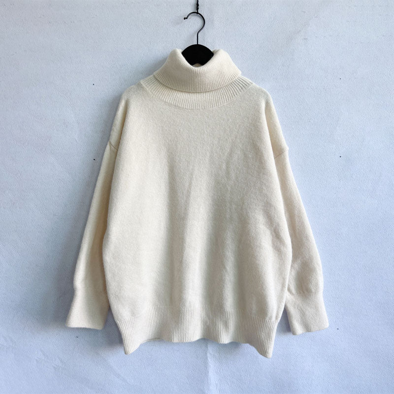 Drune | Einfarbiger Warmer Strickpullover Für Alltag