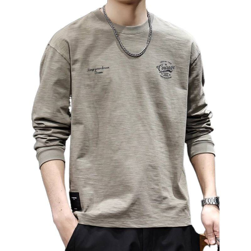 Herren Langarmshirt aus Baumwollmix mit subtiler Waschstruktur und Rundhalsausschnitt Drune