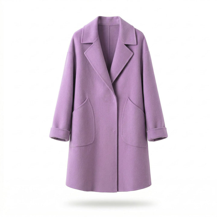 Damen Eleganter Wollmantel mit weit geschnittenem Design Drune