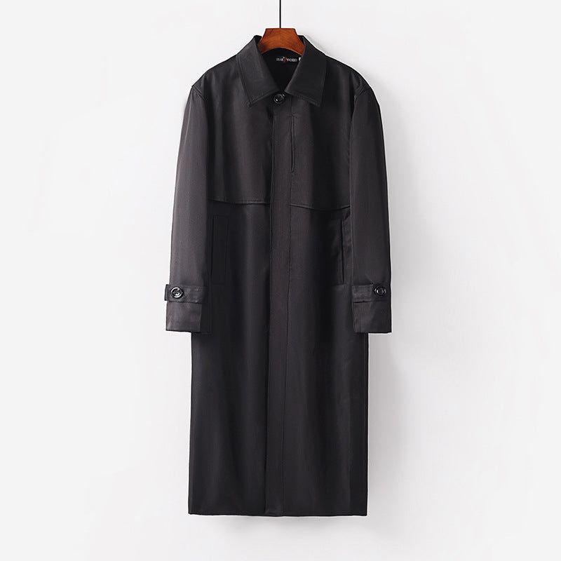 Damen leichter Trenchcoat mit verdeckter Knopfleiste und Schultercape Drune