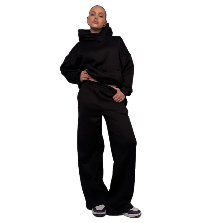 Damen lässiges Kapuzen-Set mit weitem Schnitt Drune