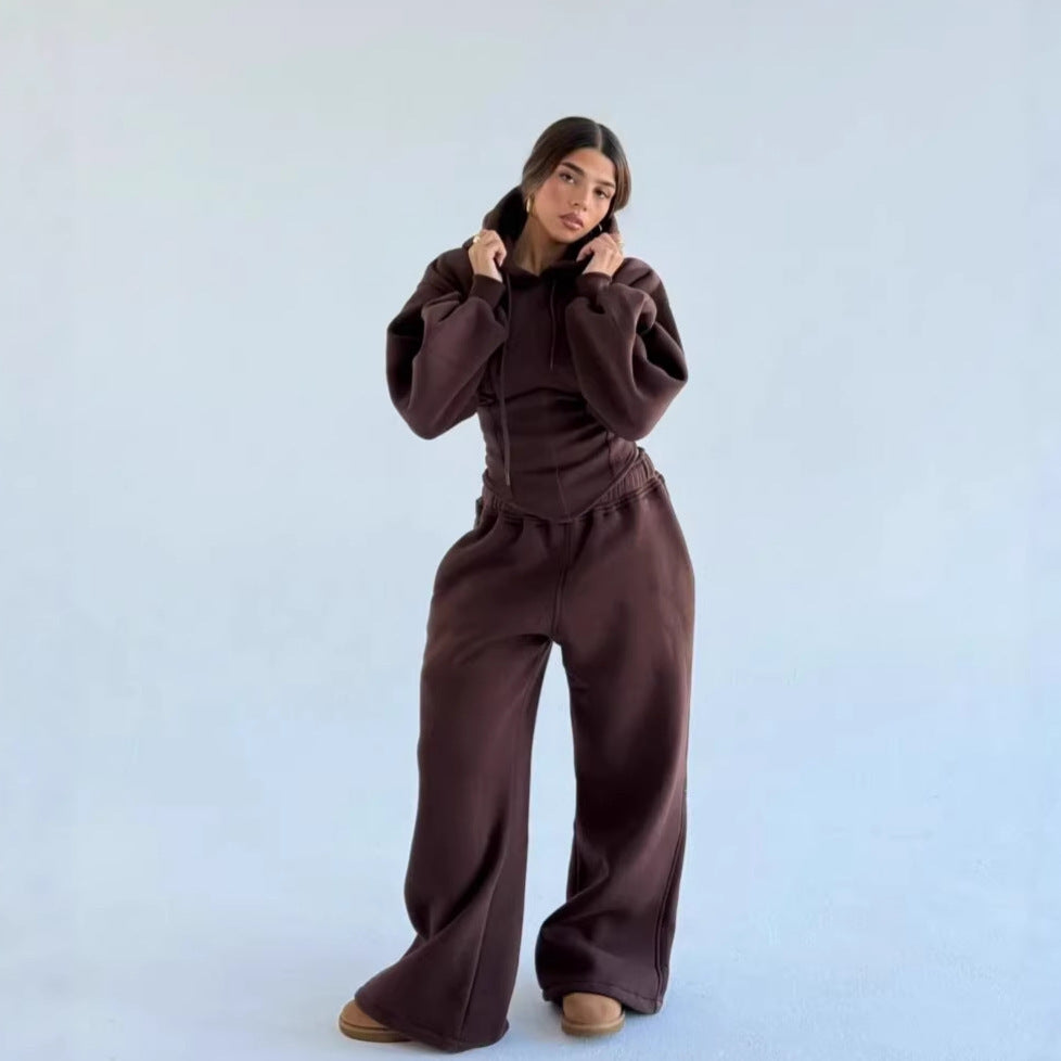 Damen lässiger Oversized Hoodie mit figurschmeichelndem Schnitt und weitem Bund Drune
