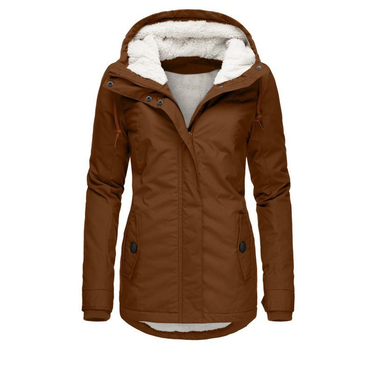 Damen warme Outdoor-Jacke mit kuscheligem Futter Drune
