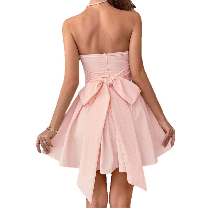 Damen Bandeau Sommerkleid mit fließendem Saum und schöner Silhouette Drune