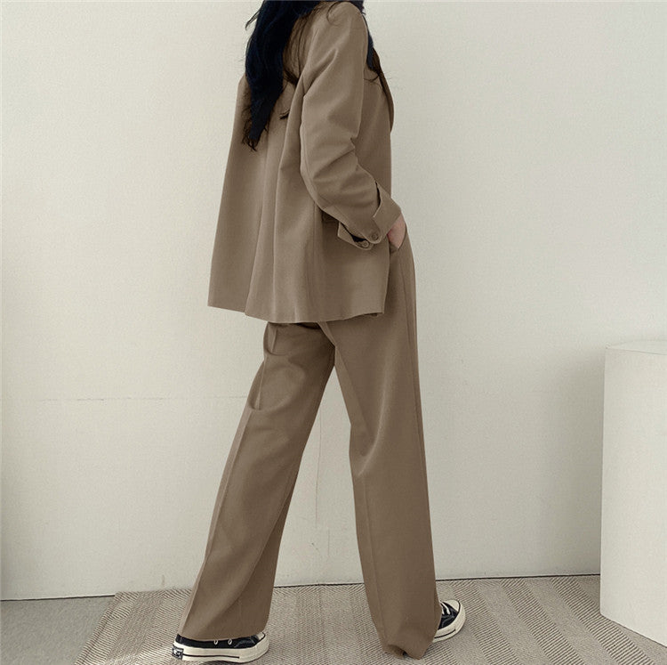 Damen Oversized Blazer mit zwei Knöpfen Drune