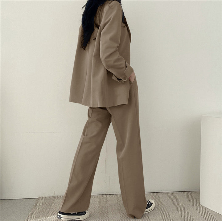 Damen Oversized Blazer mit zwei Knöpfen Drune