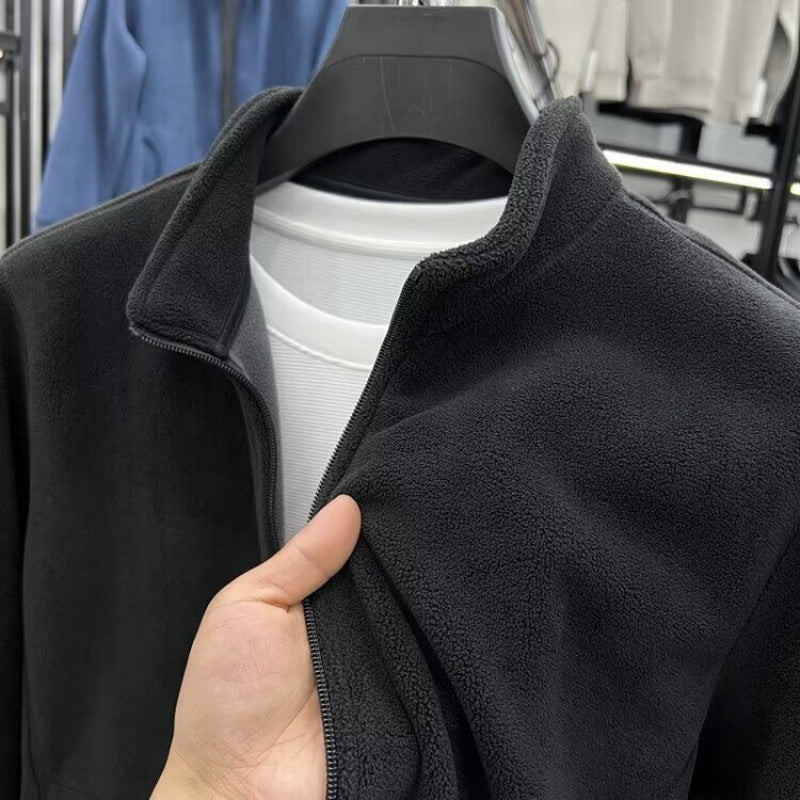 Herren Fleecejacke mit Stehkragen und Reißverschluss Drune