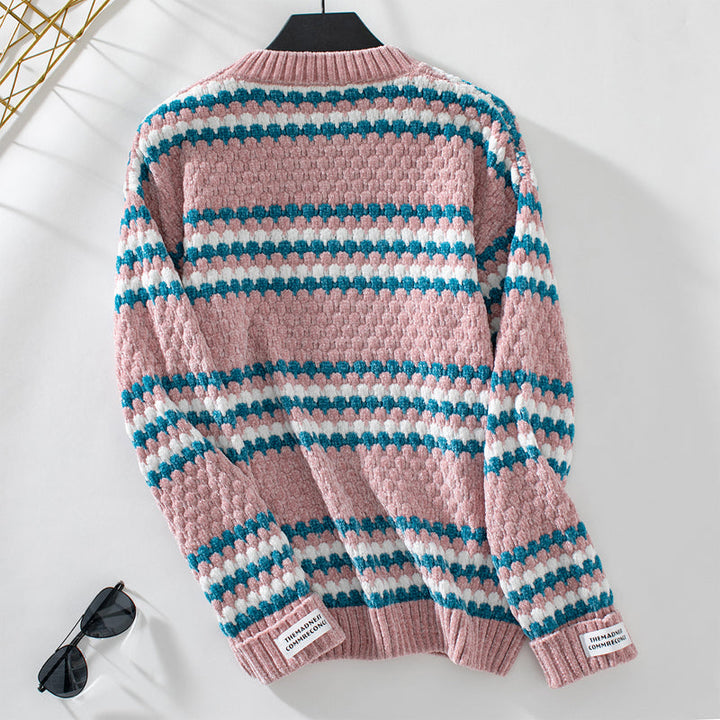 Drune | Gestreifter Strickpullover Mit Modernem Stil