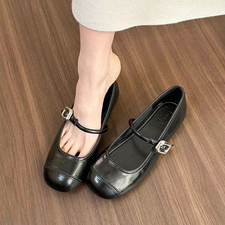 Damen Ballerinas mit dekorativem Schnallen-Detail und angenehmem Fußbett Drune