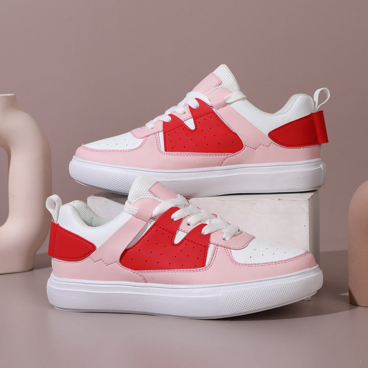 Herren Trendige Sneaker mit niedrigem Schaft, dicker Plateau-Sohle und synthetischem Leder Drune