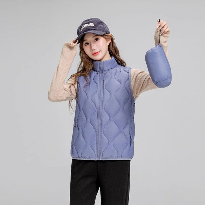 Damen gesteppte Thermo-Kapuzenjacke mit diamantförmiger Steppung Drune