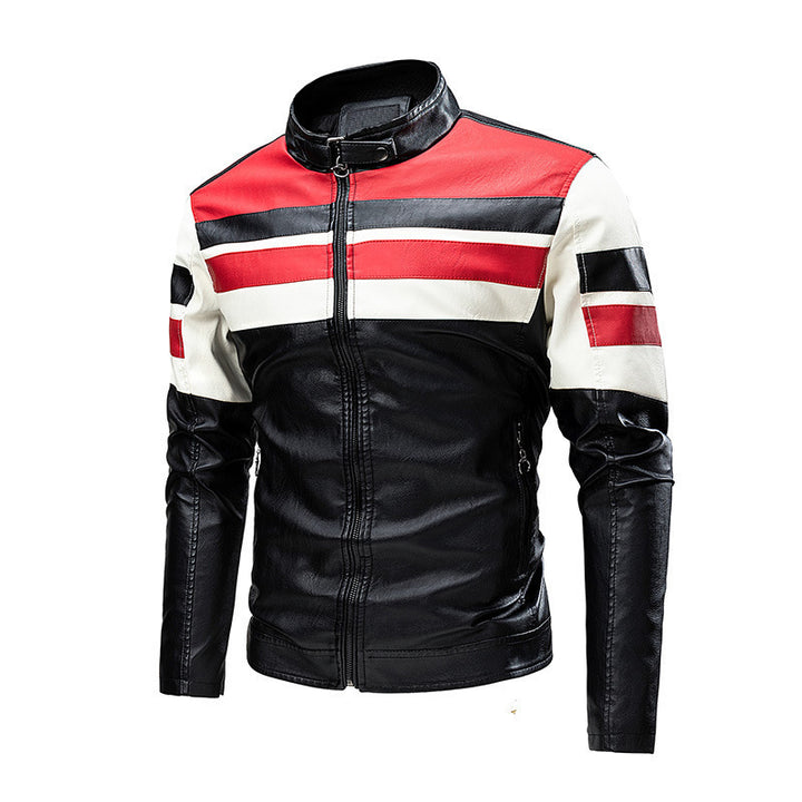 Herren Modische Bikerjacke im Retro-Stil Drune
