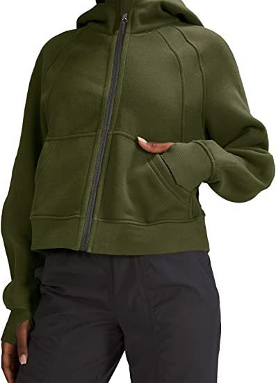 Damen lässige Kapuzenjacke mit nach unten gerafftem Schnitt und praktischen Taschen Drune