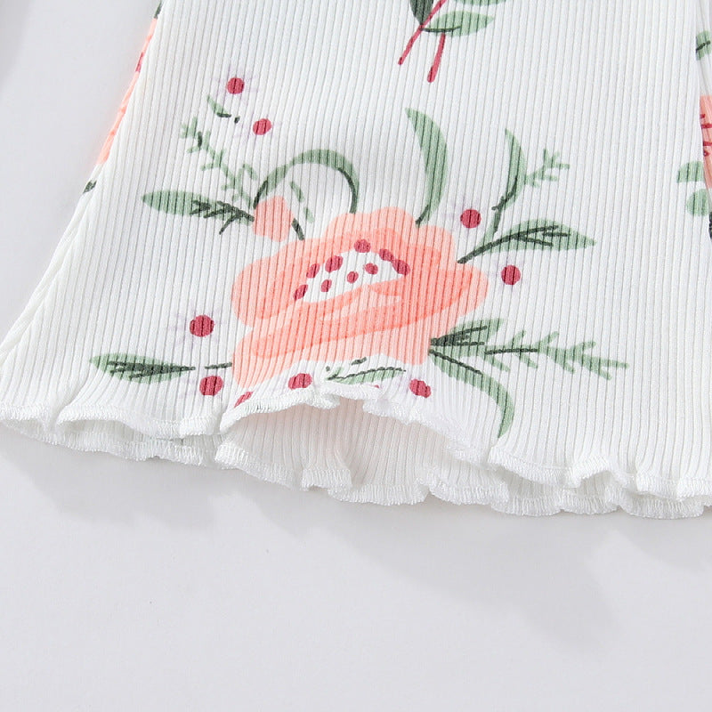 Mädchen Flared Leggings mit floralen Mustern Drune
