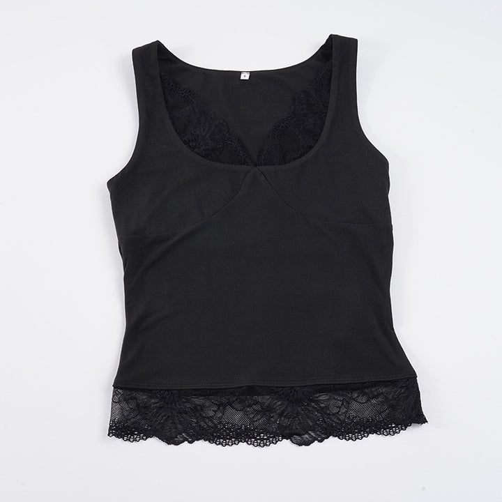 Damen Spitzen-Top mit eleganter Schnittführung Drune