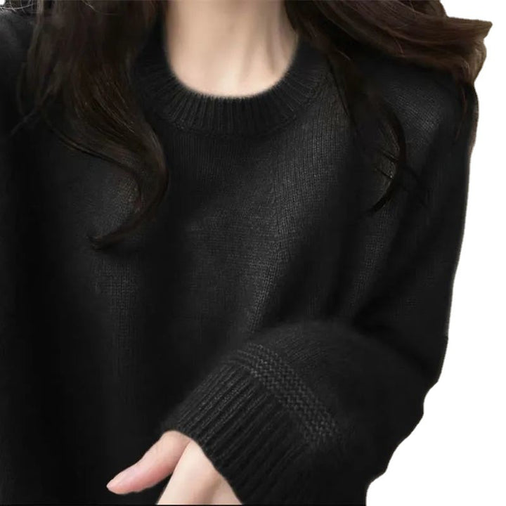 Damen Kaschmir Pullover mit feiner Rippstruktur und lässigem Schnitt Drune