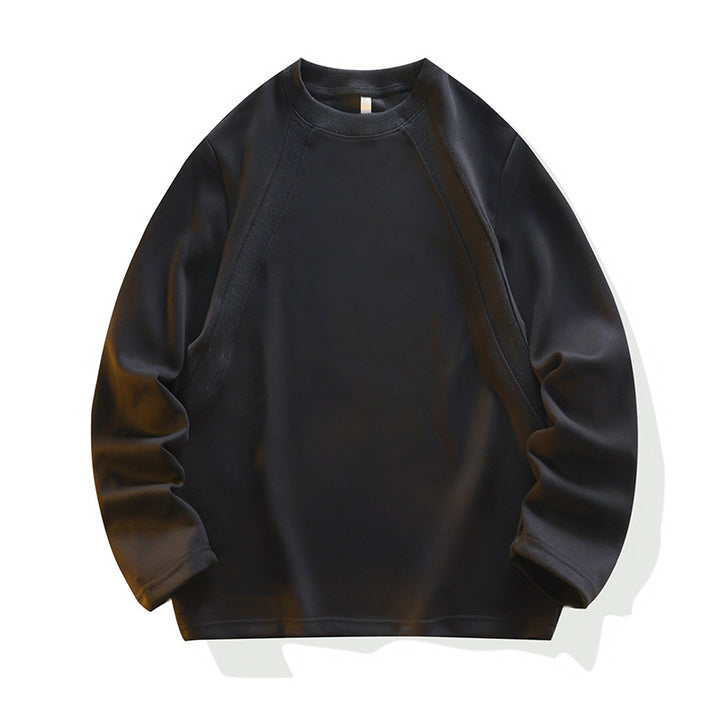 Unisex Oversize Raglan-Sweatshirt aus weichem Baumwollmix mit geripptem Rundhalsausschnitt Drune
