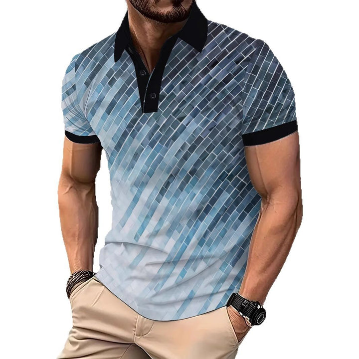 Herren Poloshirt mit dynamischem Grafikdesign Drune