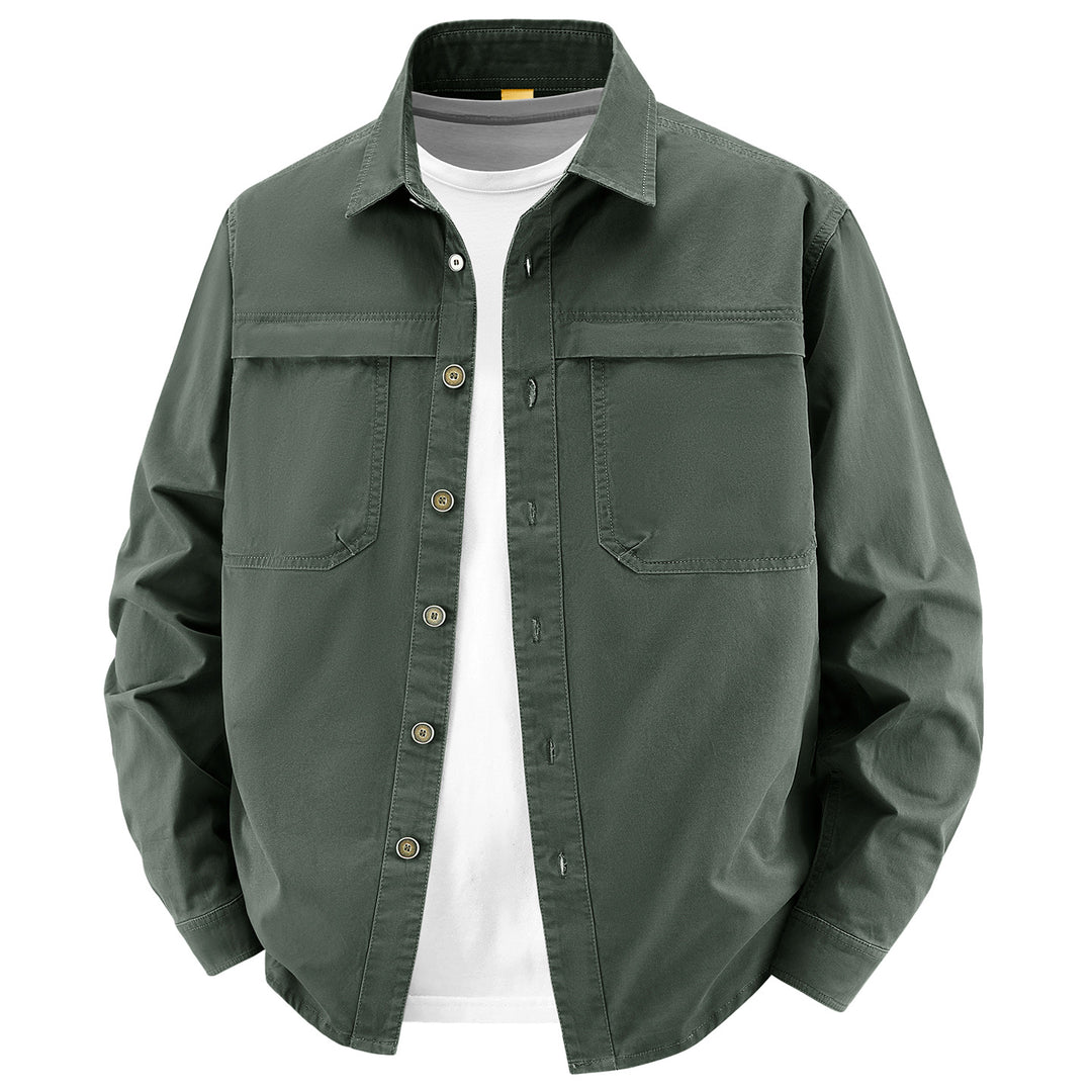 Herren klassische Langarm-Hemdjacke Drune