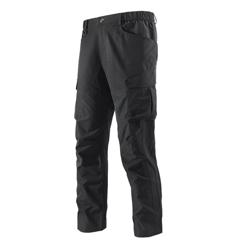 Herren Robust-konstruktive Cargo-Trekkinghose mit elastischem Bund und Mehrfach-Taschen Drune