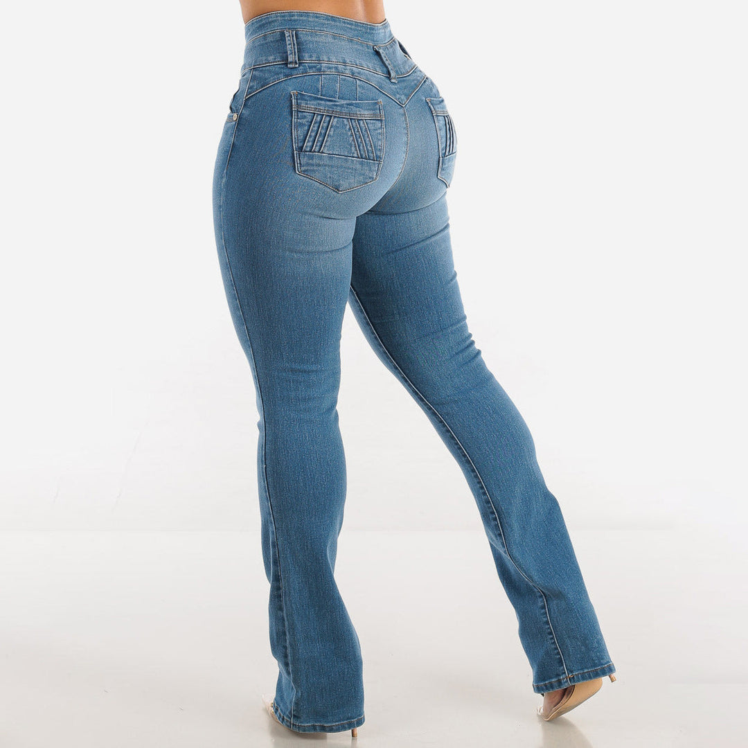 Damen Bootcut Jeans mit hohem Bund und konturierender Passform Drune