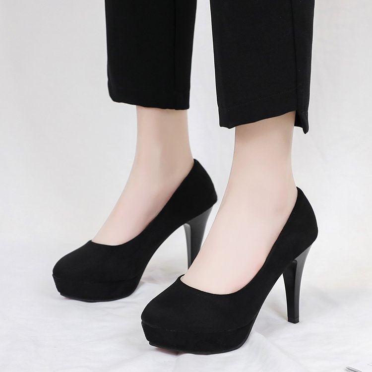 Damen elegante Plateau-Pumps mit komfortablem Sitz und hohem Absatz Drune