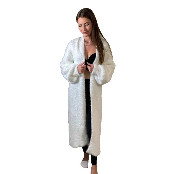 Damen Flauschiger Strickmantel Drune
