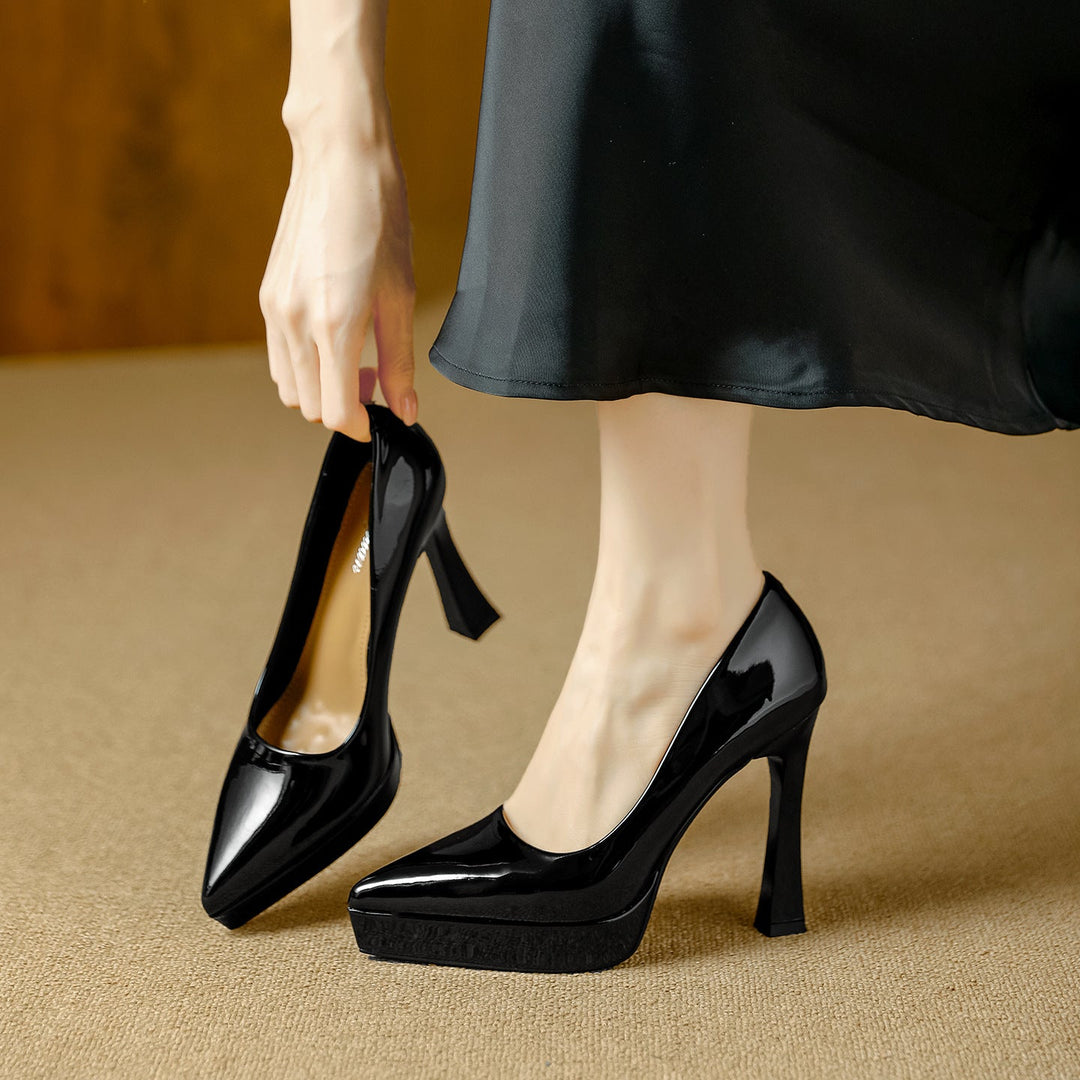 Damen Glamouröse High Heels mit Plateau und spitz zulaufendem Design Drune