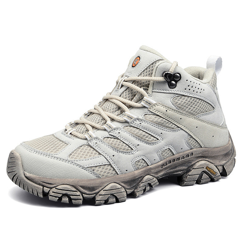 Herren robuste Trekkingstiefel mit wasserdichtem Wildleder‑Mesh, griffiger Offroad‑Profilsohle und verstärkter Zehenkappe Drune