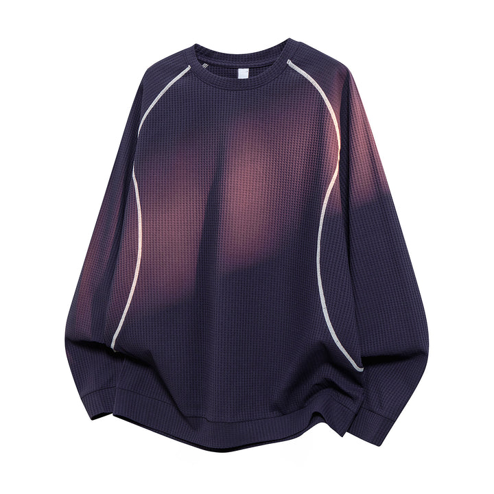 Herren Waffelstruktur-Oversized-Sweatshirt mit Raglanärmeln und Relaxed-Fit Drune