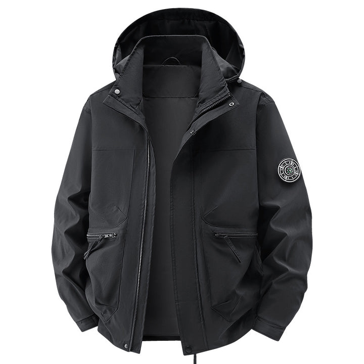 Herren Technische Wetterjacke mit abnehmbarer Kapuze Drune