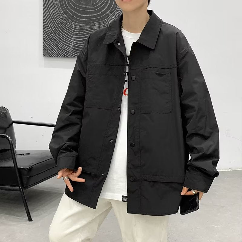 Herren lässige Utility-Jacke mit praktischen Taschen und modernem Schnitt Drune