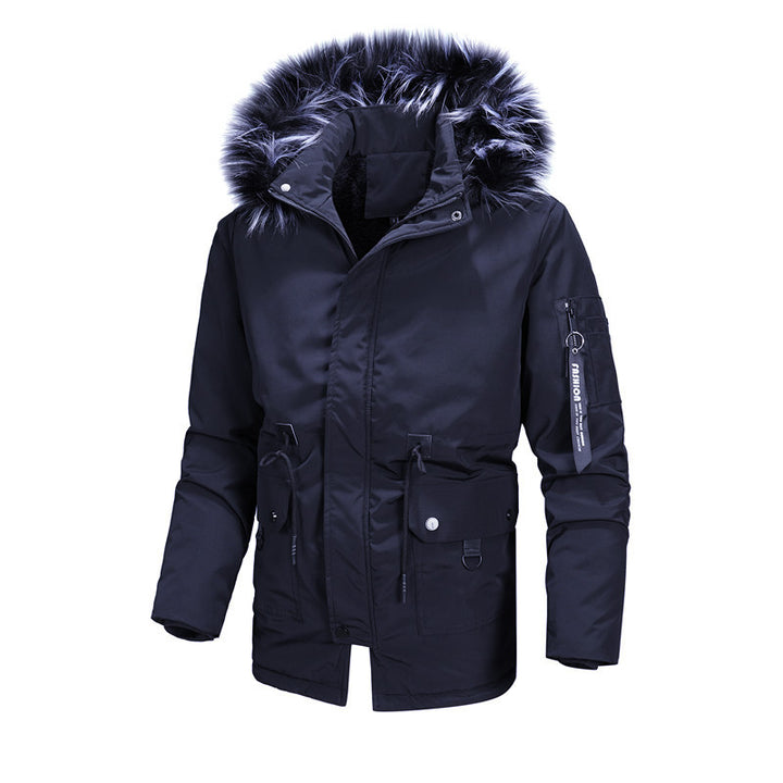 Herren Thermo-Parka mit abnehmbarer Kunstfellkapuze und wasserabweisender Isolierung Drune