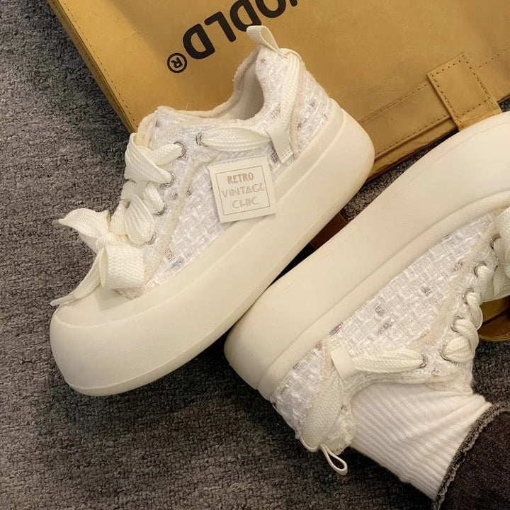 Damen Vintage Sport Sneakers mit komfortabler Gummisohle und weichem Obermaterial Drune