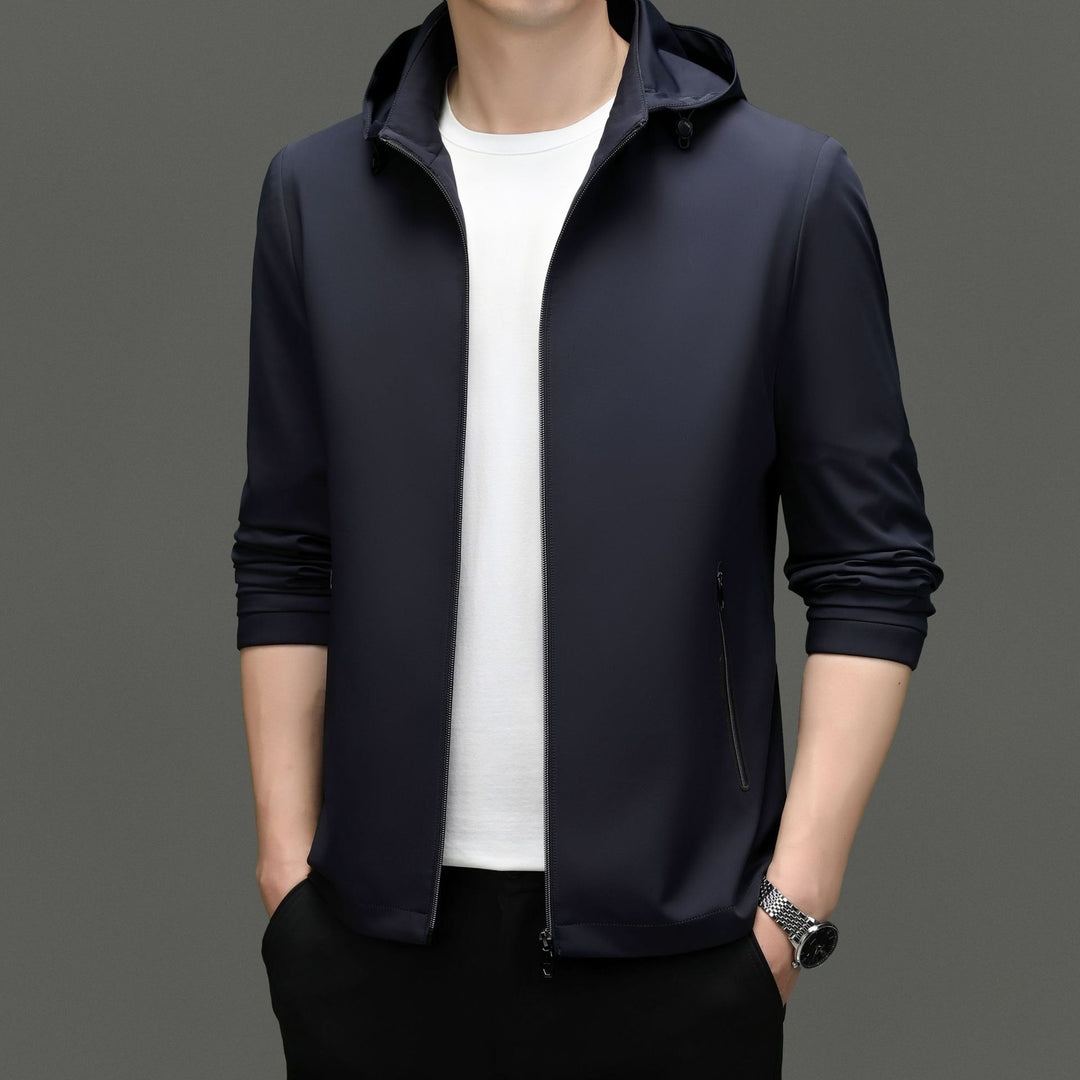 Herren Funktionsjacke mit atmungsaktiven Eigenschaften und praktischem Kapuzendesign Drune