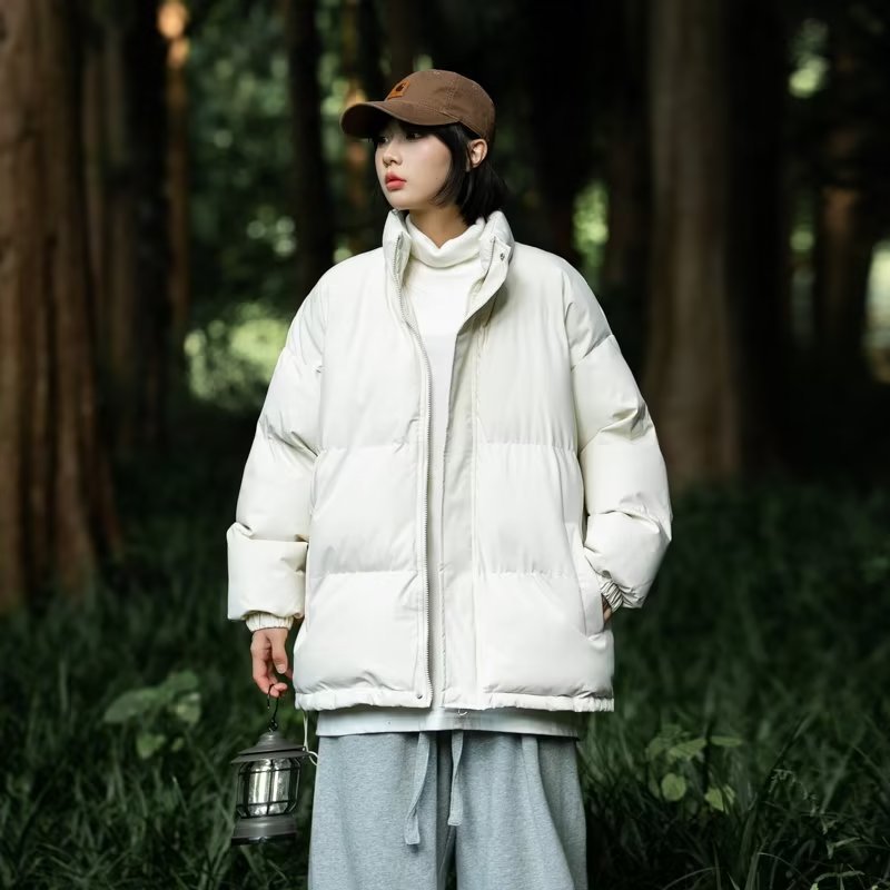 Herren gesteppte Outdoor-Jacke mit hohem Kragen und isolierender Füllung Drune