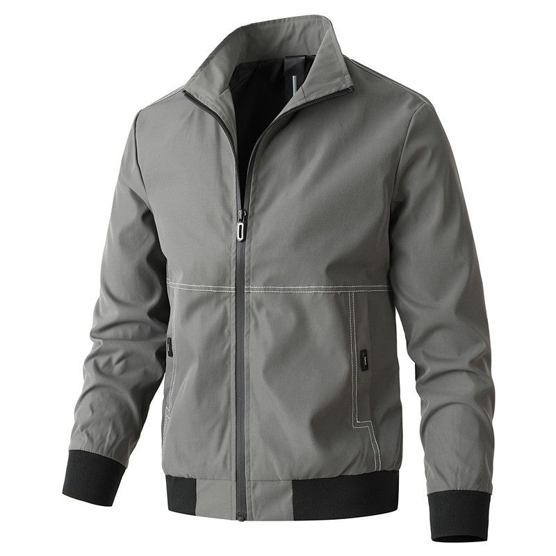 Herren Urbaner minimalistischer Softshell-Kapuzenblouson mit verdeckter Reißverschlussfront Drune