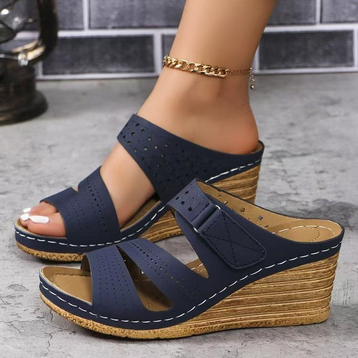 Damen bequeme Wedge Sandalen Drune