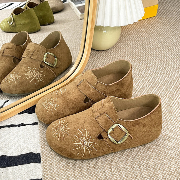 Damen Elegante und bequeme Clogs aus hochwertigem Wildleder Drune