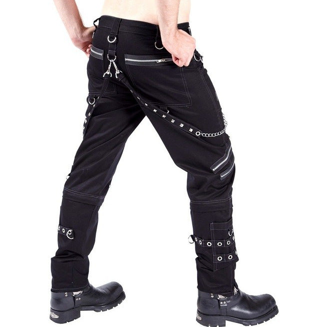 Herren Cargo-Hose mit Ketten-Details und praktischen Taschen Drune
