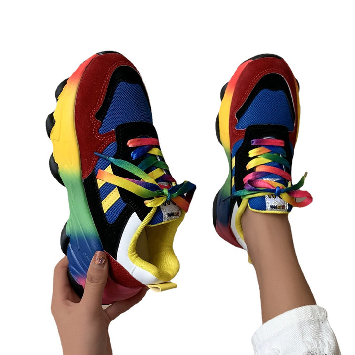 Damen Bunte Chunky Sport Sneakers Drune