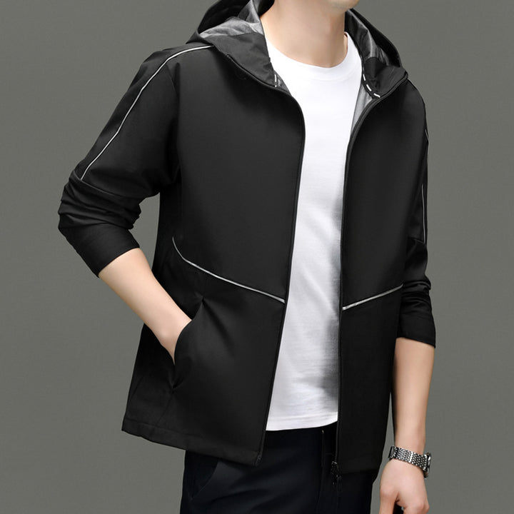 Herren Funktionsjacke mit sportlichem Stehkragen und reflektierenden Akzenten Drune
