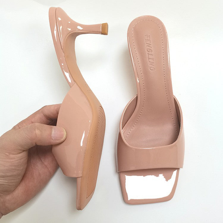 Damen elegante High Heel Sandalen mit blockierendem Design Drune