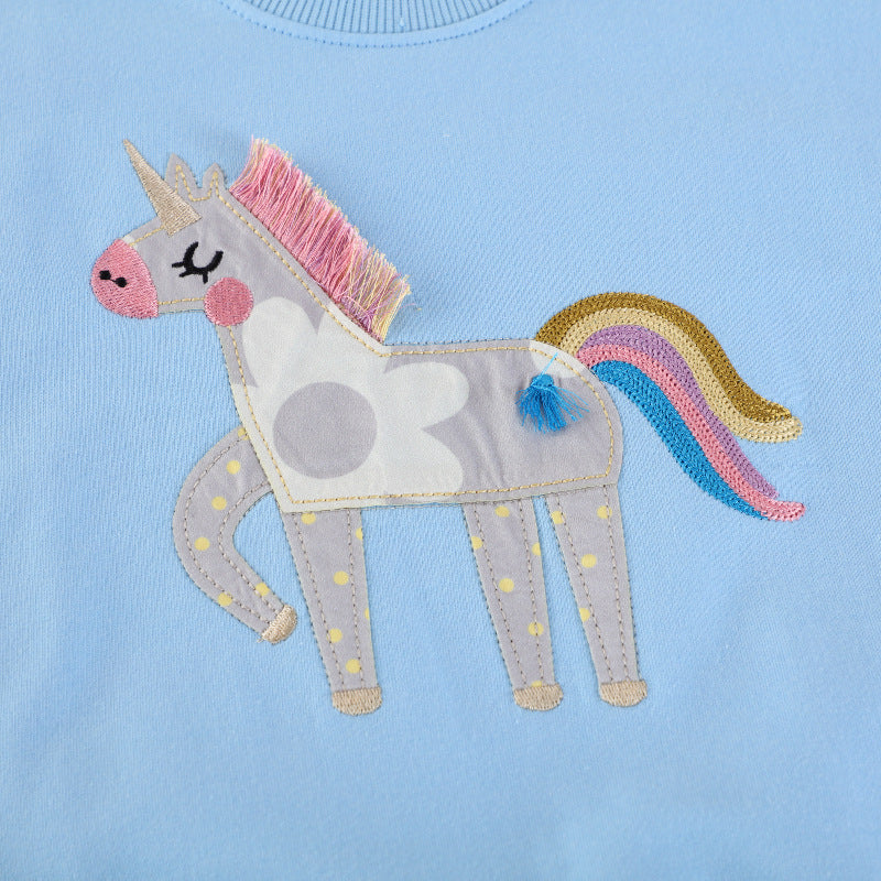 Mädchen Sweatshirt mit bezauberndem Einhorn-Design Drune
