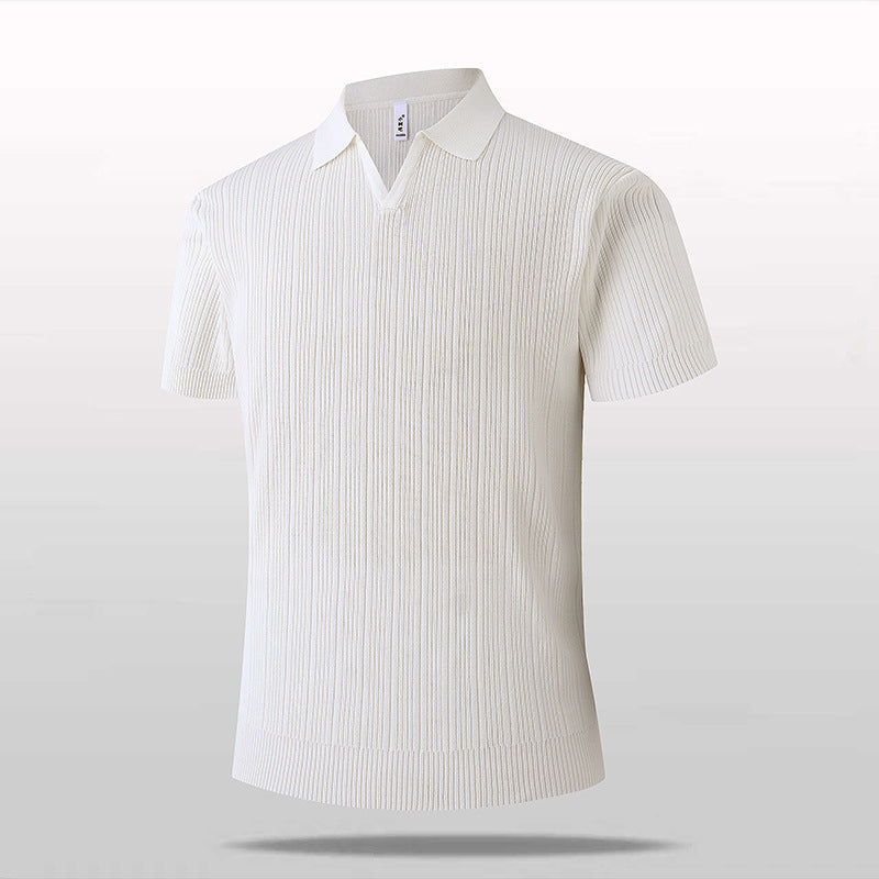 Herren Kurze Strickoberteile mit V-Ausschnitt Drune