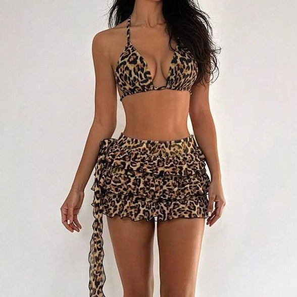Damen Triangel-Bikini mit voluminösem Wickelrock Drune