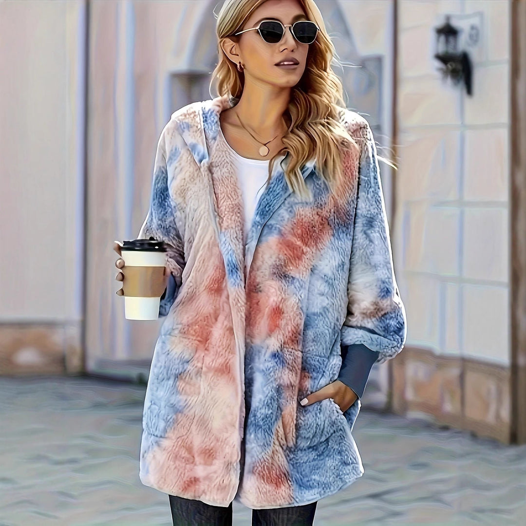 Damen Kapuzenjacke aus kuscheligem Teddyfell Drune
