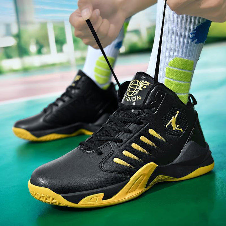 Herren Performance-Basketballschuhe mit gepolsterter Knöchelmanschette und griffiger Courtsohle Drune