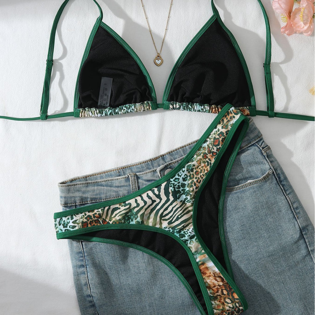 Damen Tiermuster Bikini Set Drune